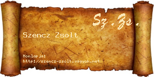 Szencz Zsolt névjegykártya